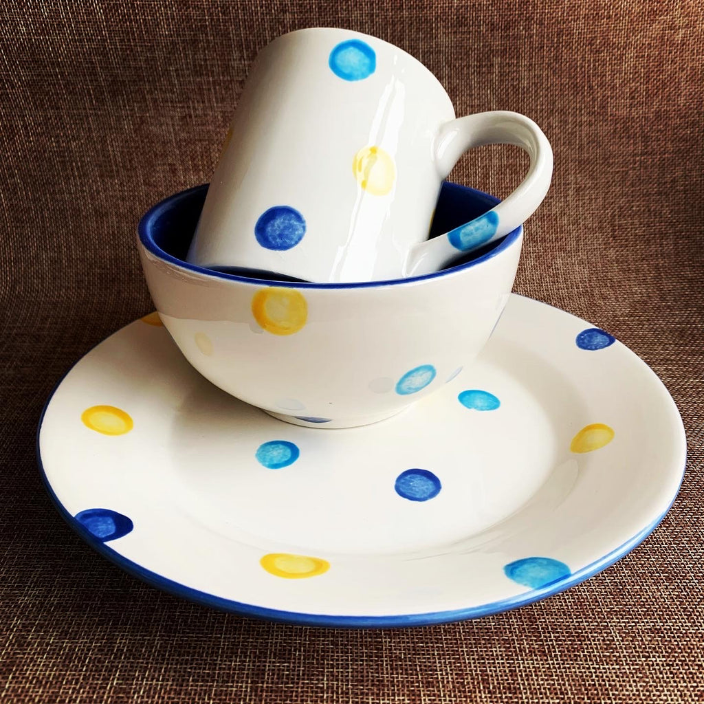 Personalised Spotty Dotty Breakfast Set