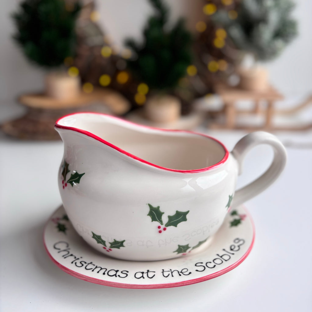 Classic Christmas Gravy Boat