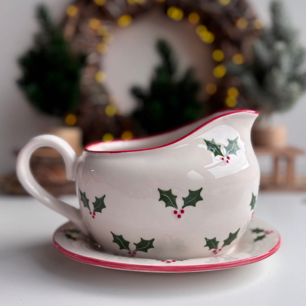 Classic Christmas Gravy Boat