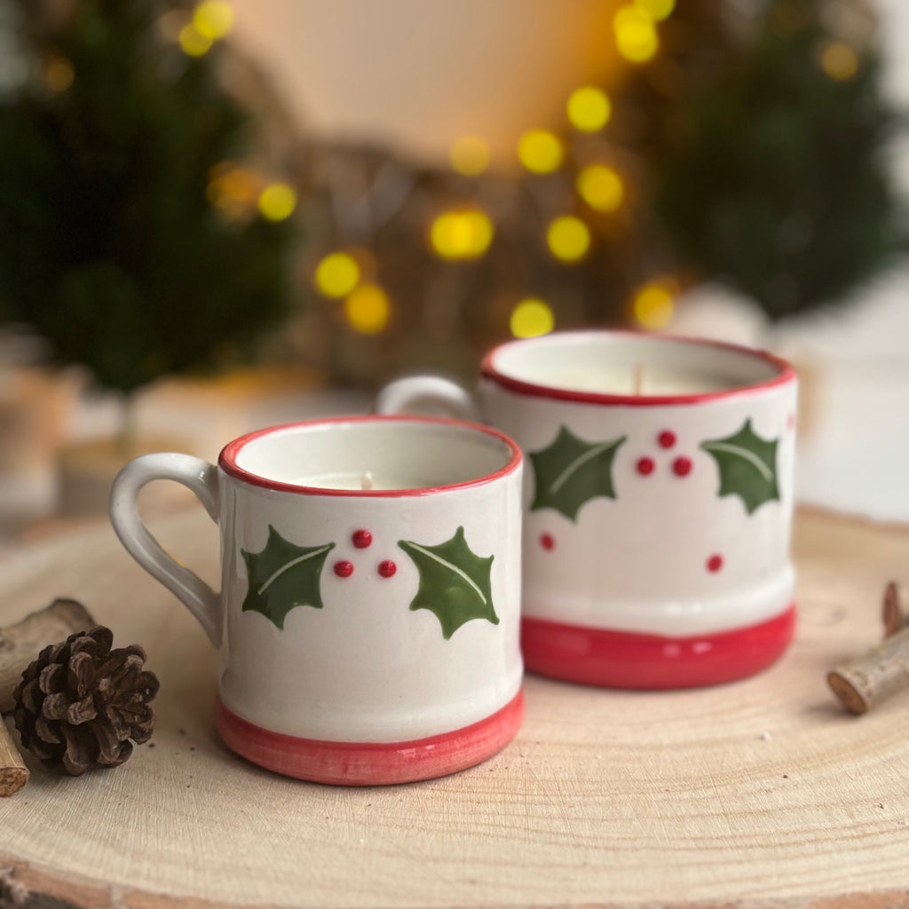 Classic Christmas Mug Candles