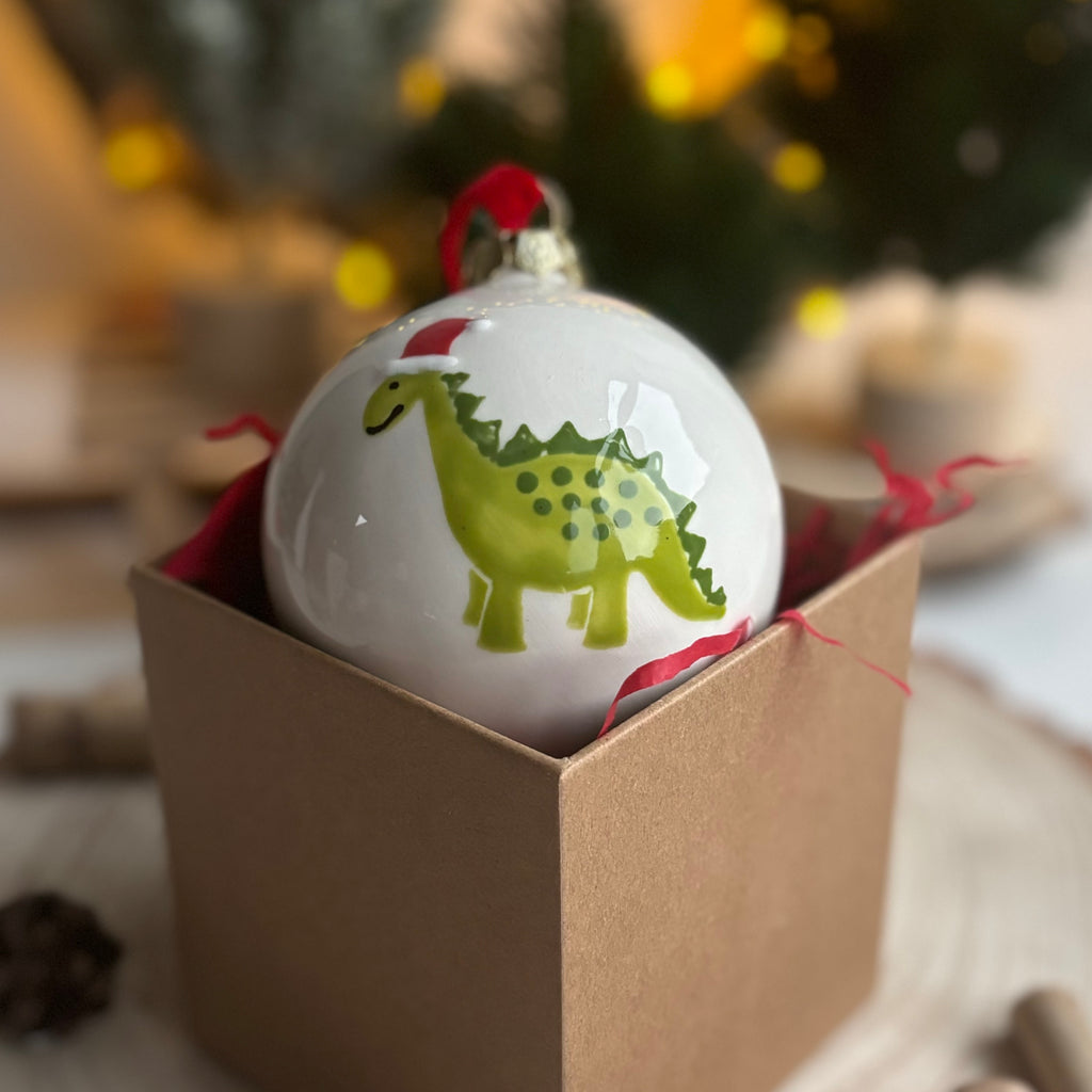 Christmas Dinosaur Bauble