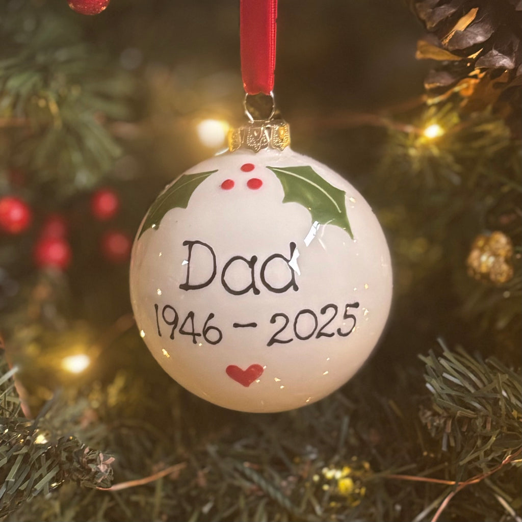 Personalised Classic Christmas Memorial Bauble