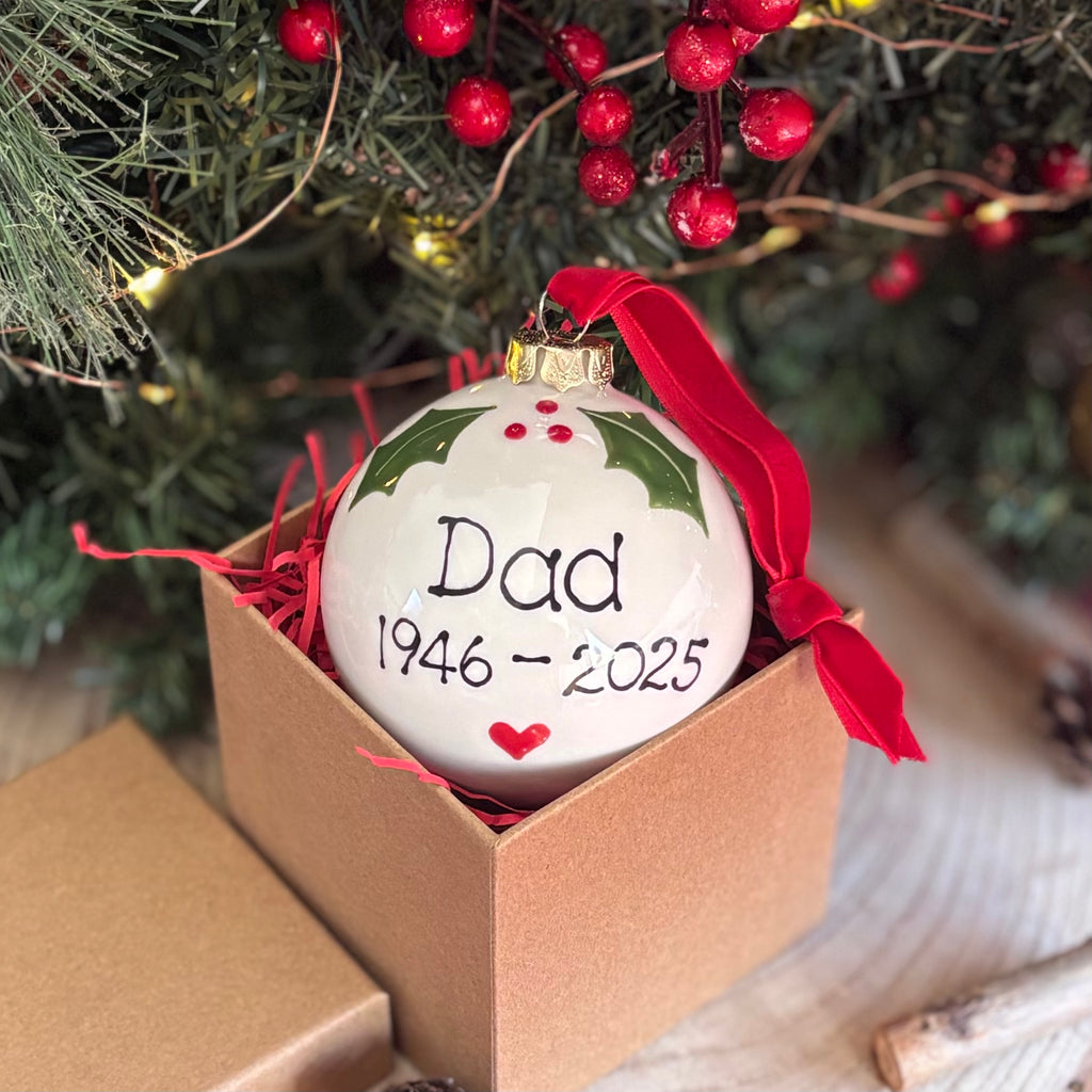 Personalised Classic Christmas Memorial Bauble
