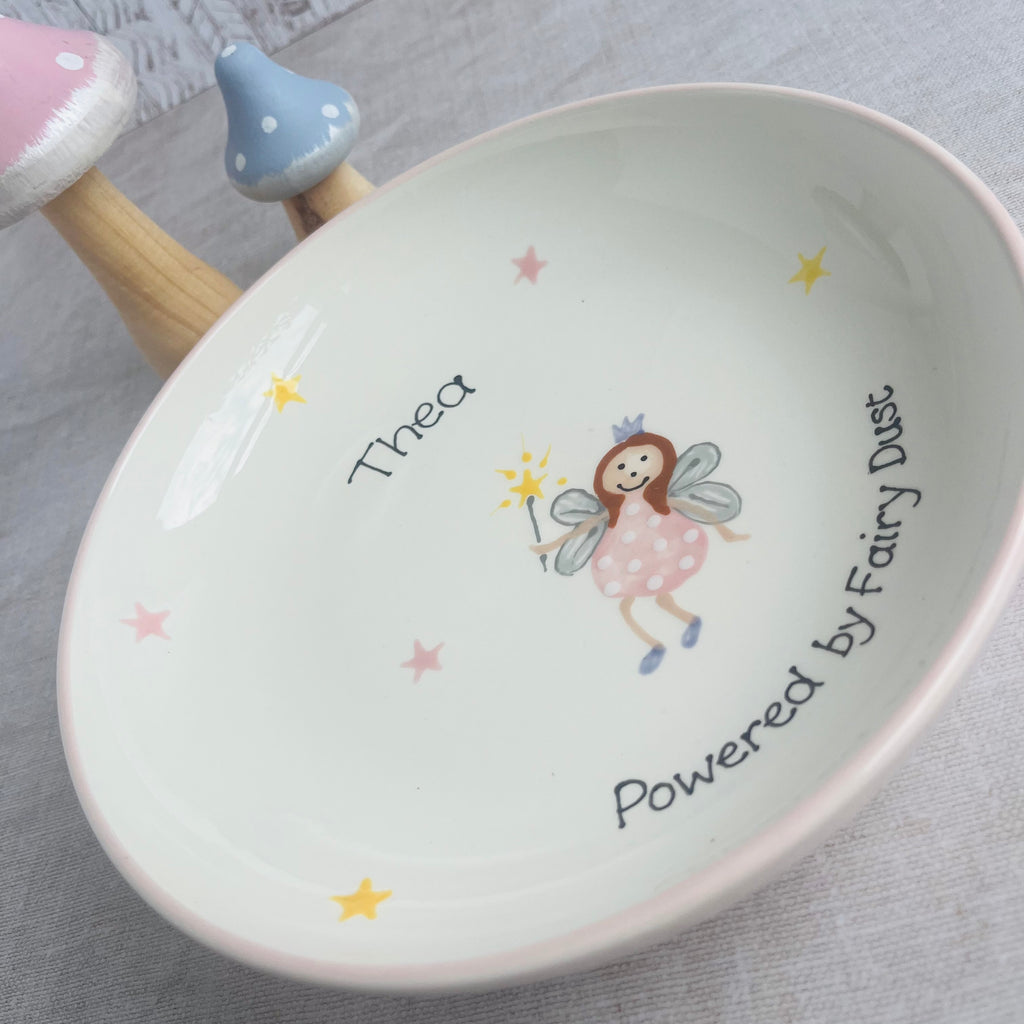 Personalised Fairy Dust Plate/ Cereal Bowl