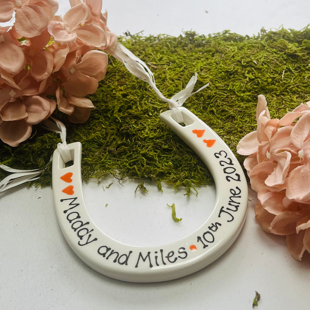 Personalised Wedding Horseshoe Keepsake