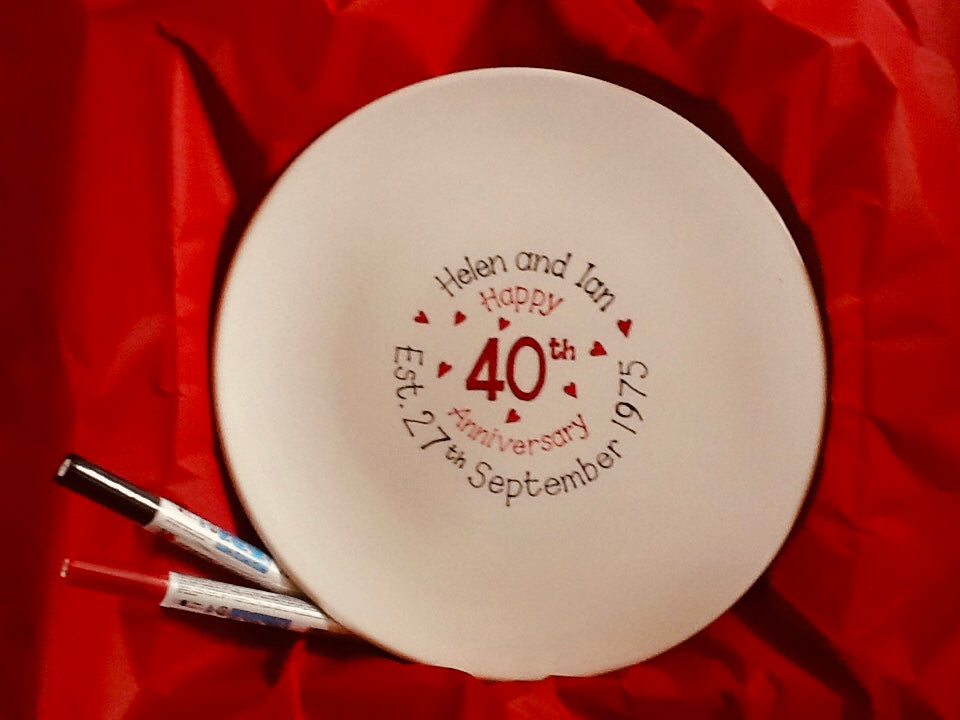 Personalised Anniversary Signature Platter