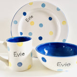 Personalised Spotty Dotty Breakfast Set