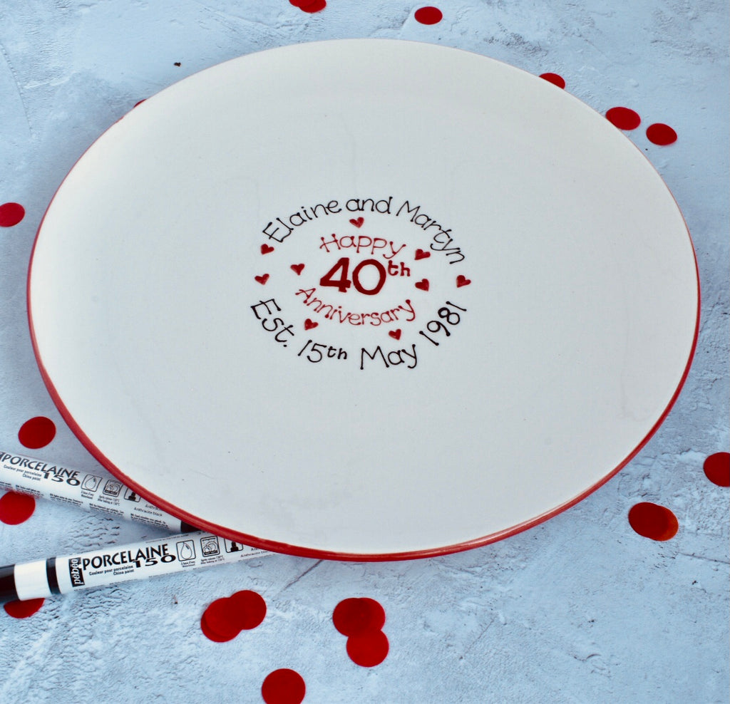 Personalised Anniversary Signature Platter