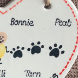 Personalised Fingerprint Families Heart Decoration