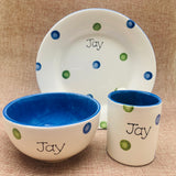 Personalised Spotty Dotty Breakfast Set