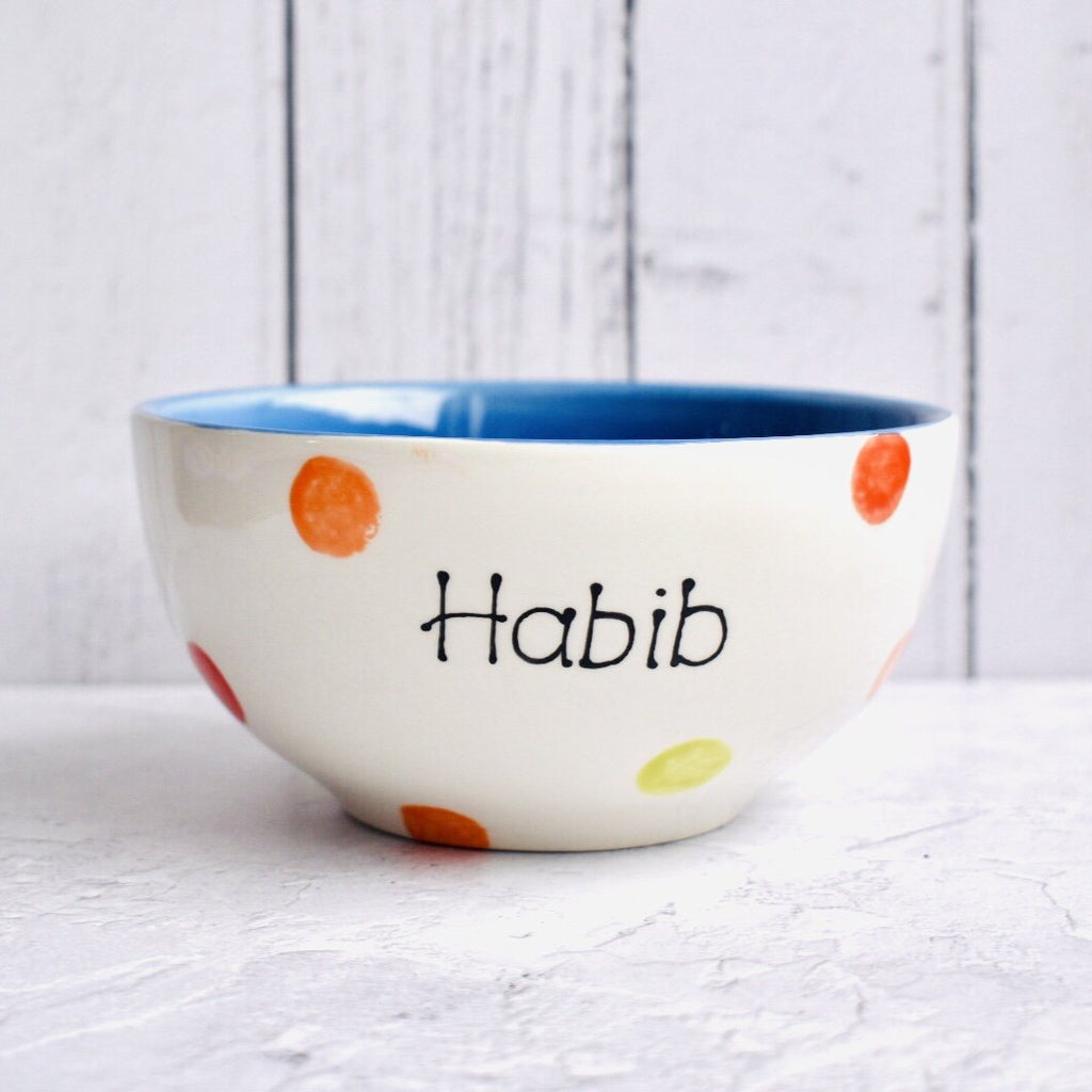 Personalised Spotty Dotty Cereal Bowl