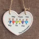 Personalised Fingerprint Families Heart Decoration