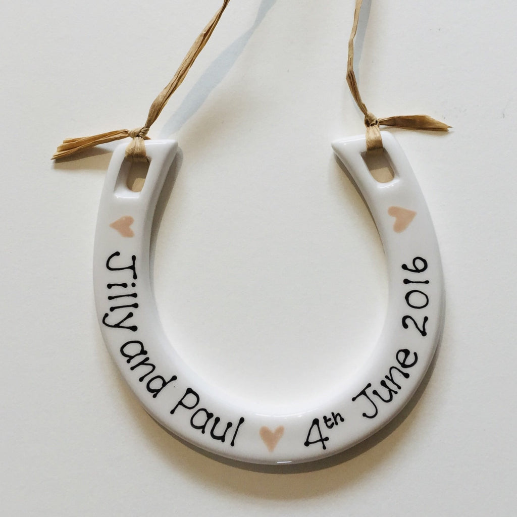 Personalised Wedding Horseshoe Keepsake