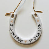 Personalised Wedding Horseshoe Keepsake