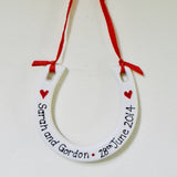 Personalised Wedding Horseshoe Keepsake