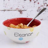 Personalised Spotty Dotty Cereal Bowl
