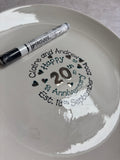 Personalised Anniversary Signature Platter