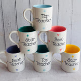 Teachers Spotty Dotty Mug/ Planter or Pen pot