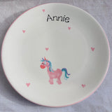 Personalised Unicorn Plate/ Cereal Bowl/ Mug