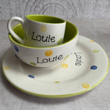 Personalised Spotty Dotty Breakfast Set