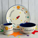 Personalised Planets Plate/ Cereal Bowl/ Mug