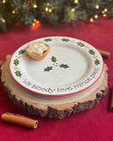 We bloody love mince pies plate
