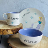 Mermaid Dreams Personalised Plate/ Cereal bowl/ Mug/ Egg cup