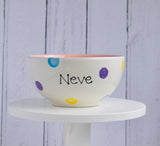 Personalised Spotty Dotty Cereal Bowl