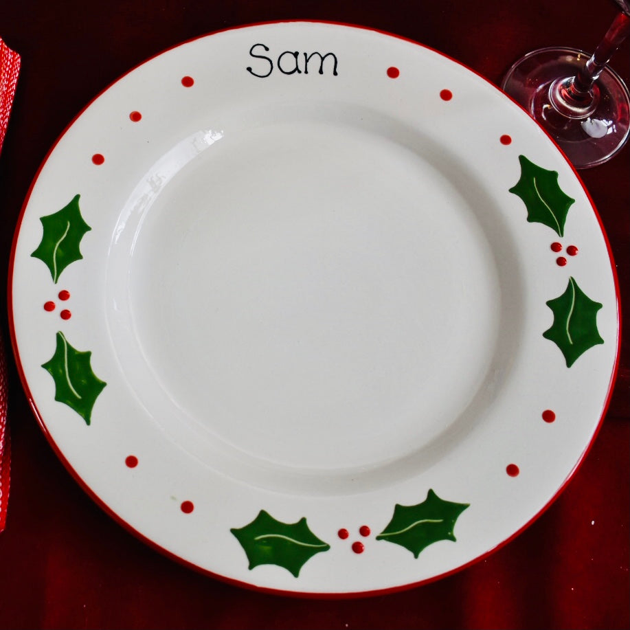 Classic Christmas Personalised Dinner Plate