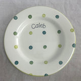 Personalised Spotty Dotty Dinner Plate