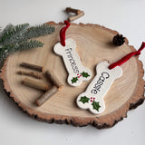 Classic Christmas Hanging Dog Bone Decoration