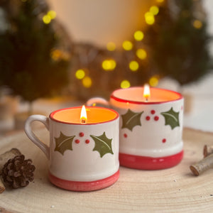 Classic Christmas Mug Candles