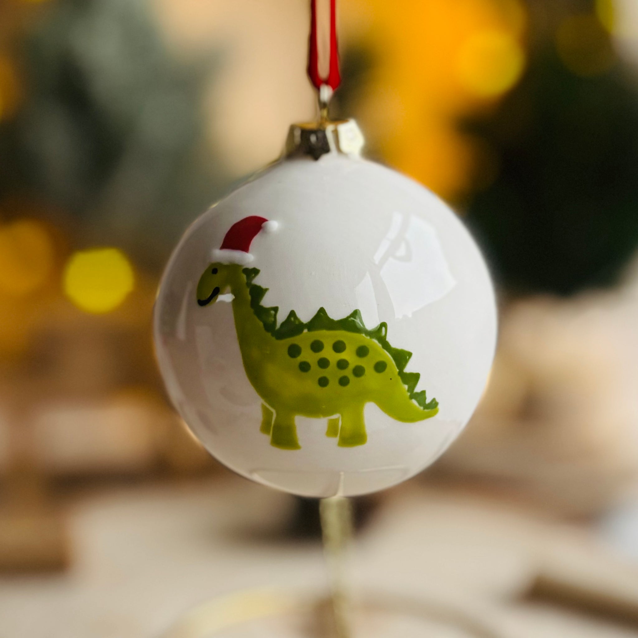 Christmas Dinosaur Bauble