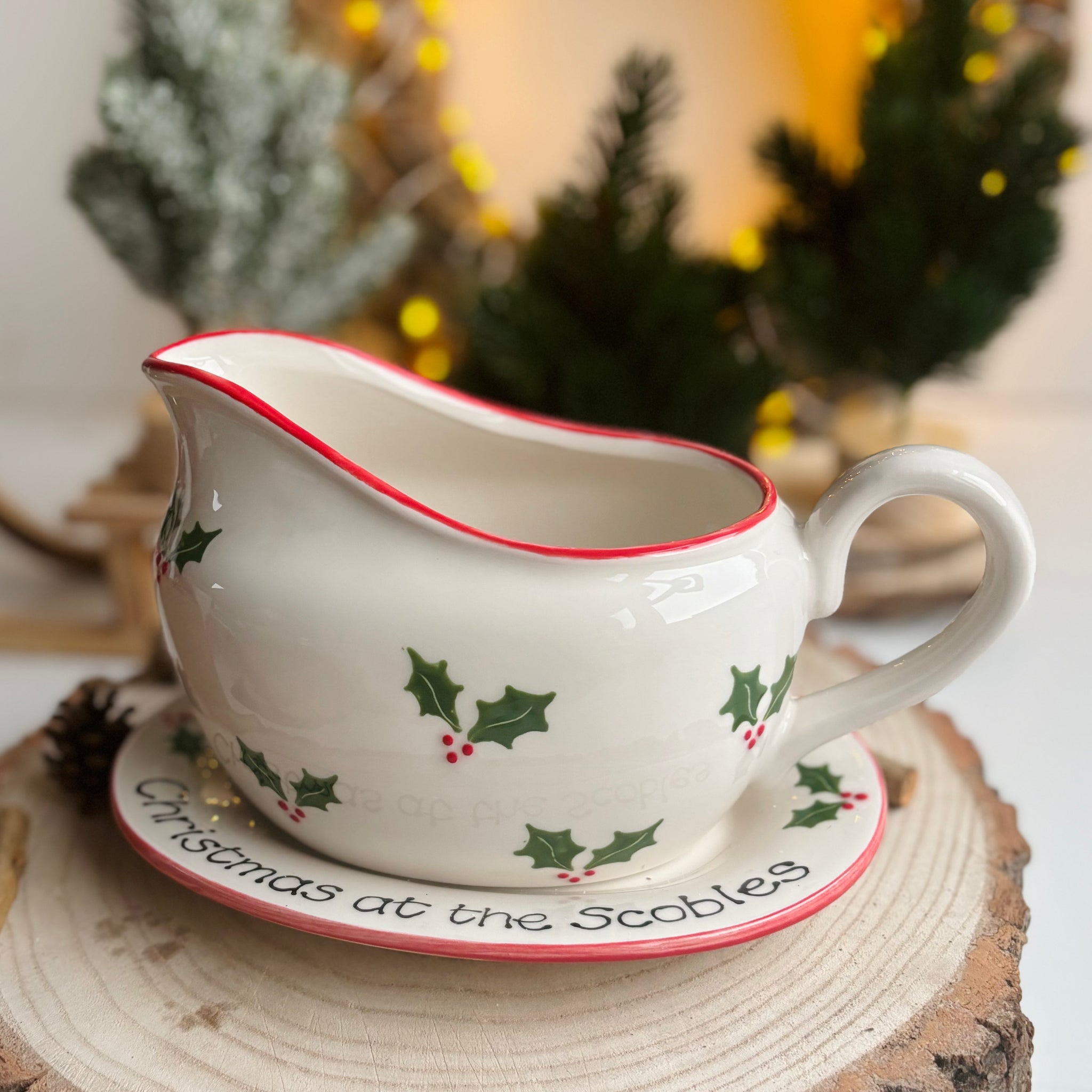 Classic Christmas Gravy Boat