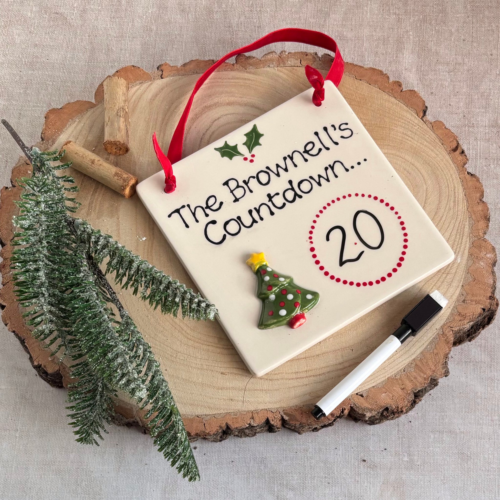 Personalised Christmas Countdown Tile