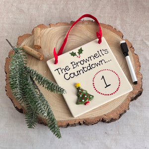 Personalised Christmas Countdown Tile