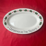 Classic Christmas Oval Serving Platter