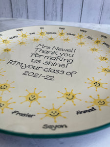 Personalised Sunshine Teachers Platter