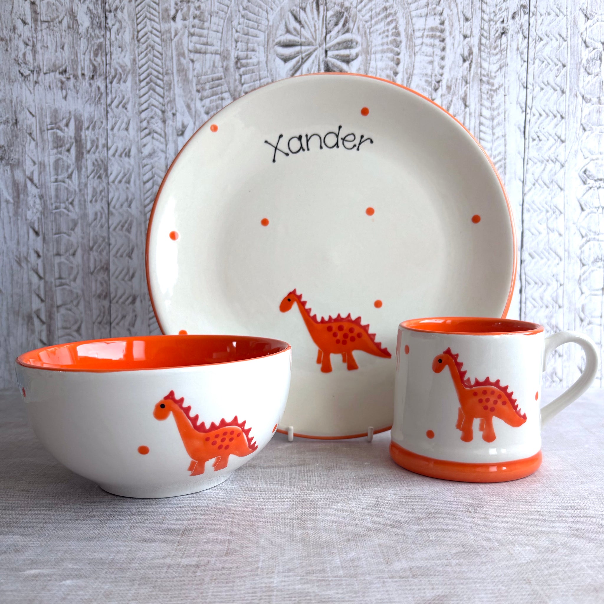 Personalised Dinosaur Dinner Set