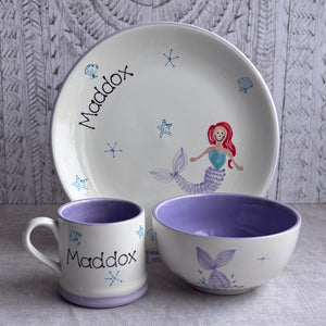 Mermaid Dreams Personalised  Dinner Set
