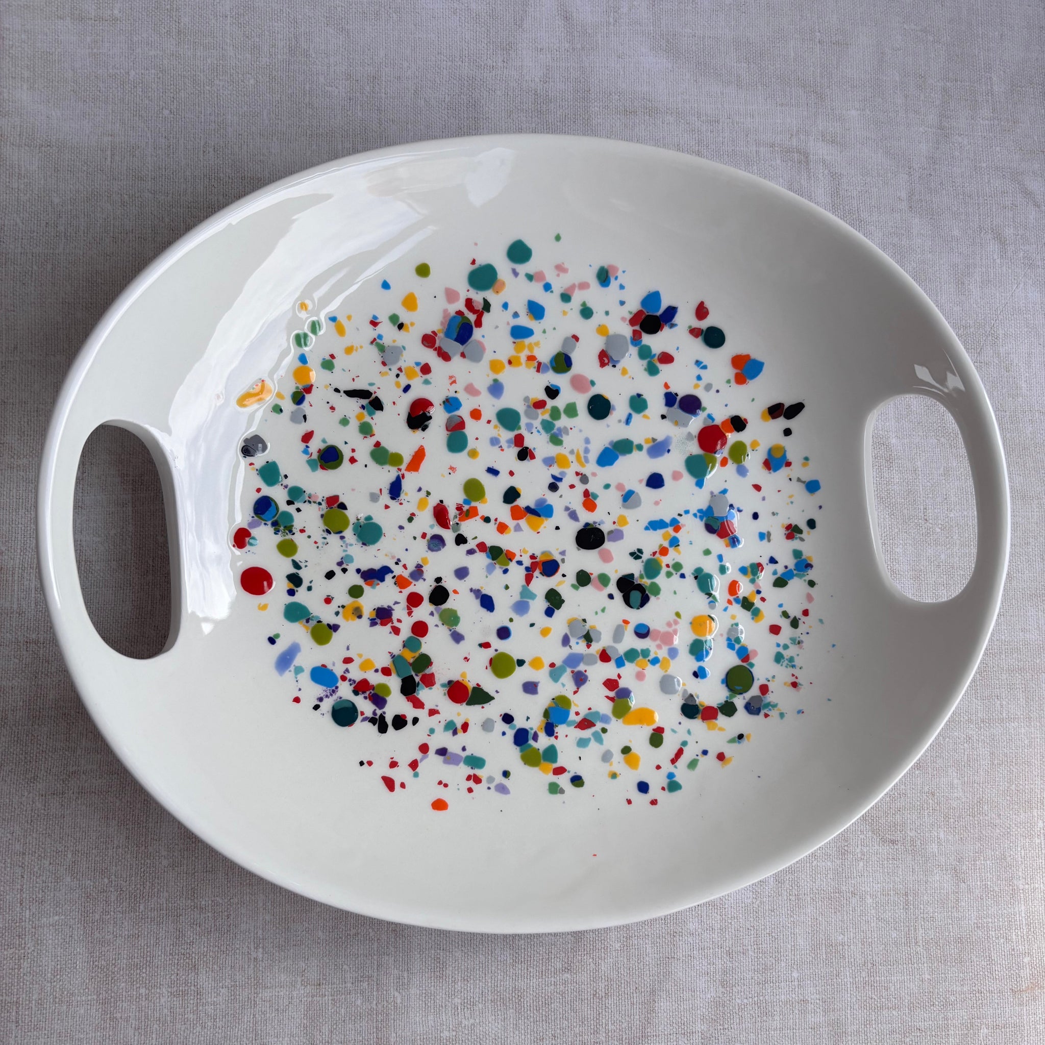 ColourSplash Oval Serving Tray