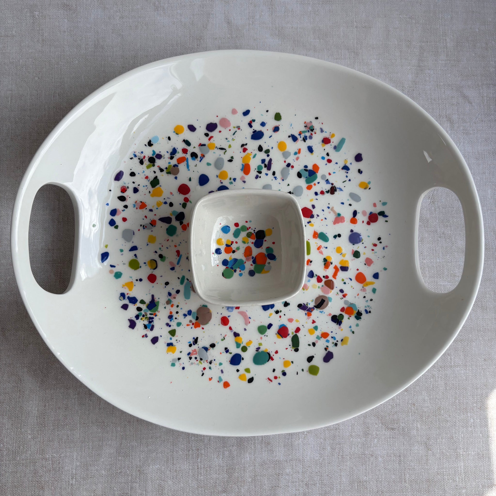 ColourSplash Oval Serving Tray