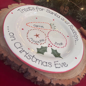 Classic Christmas Treats for Santa Plate