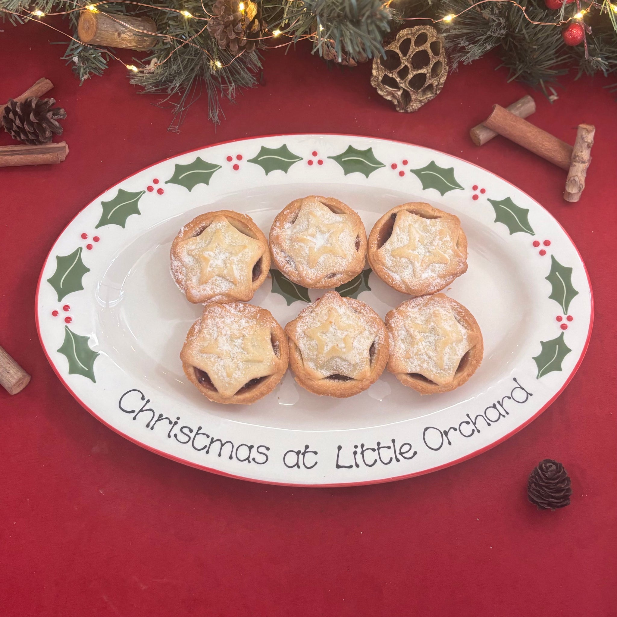 Classic Christmas Oval Serving Platter