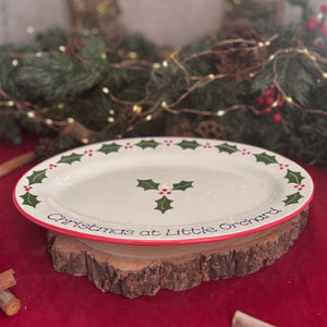 Classic Christmas Oval Serving Platter