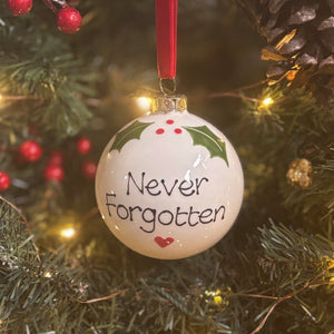Personalised Classic Christmas Memorial Bauble