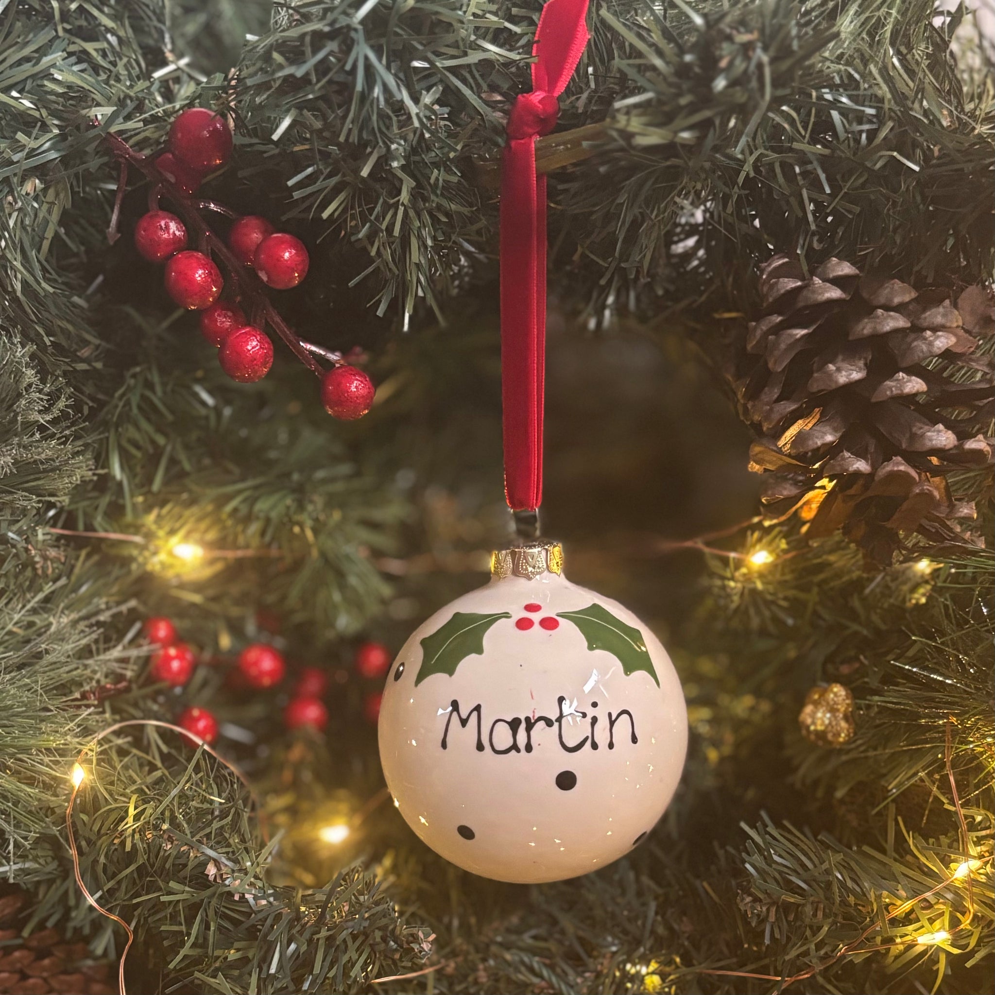 Personalised Bah Humbug Bauble