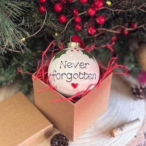 Personalised Classic Christmas Memorial Bauble