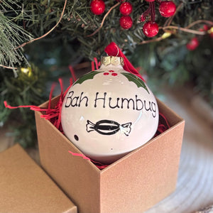 Personalised Bah Humbug Bauble