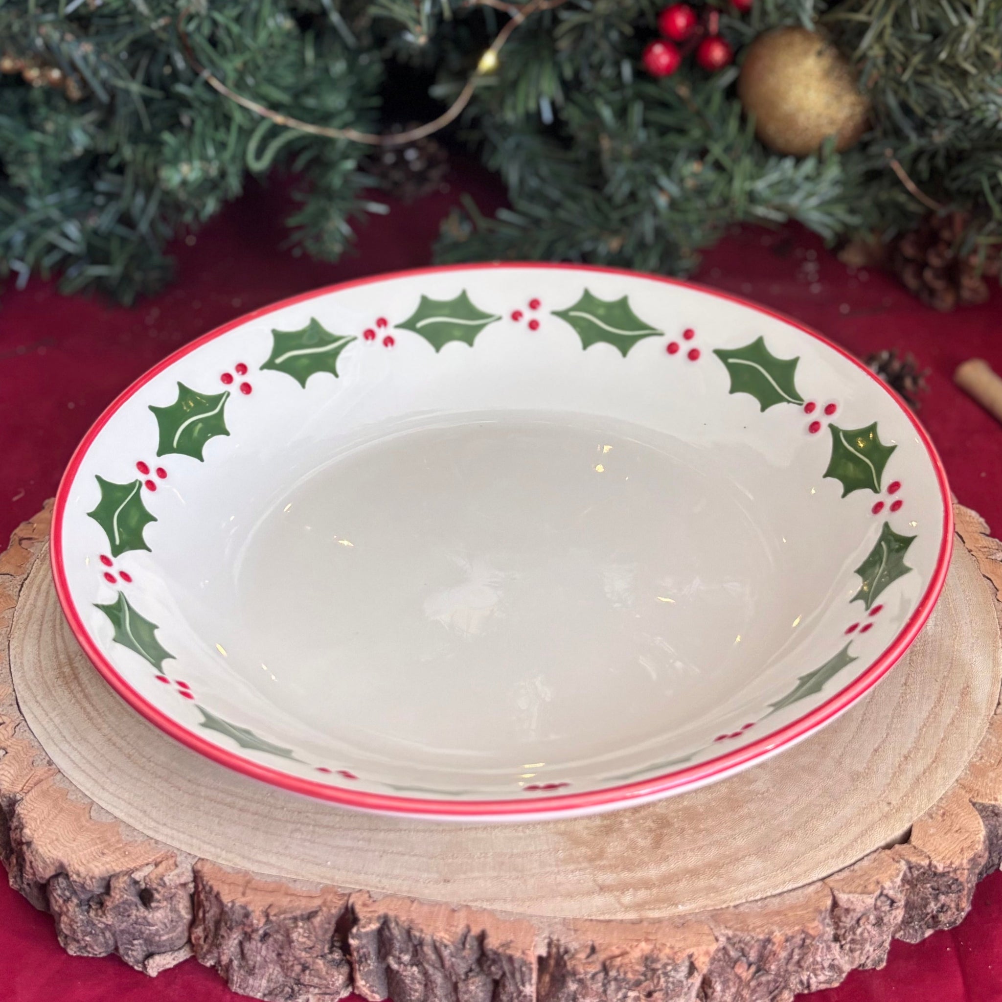 Classic Christmas Serving Bowl